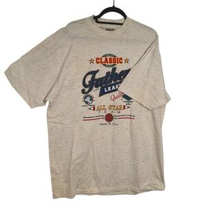 Vintage Oneita Power-T Father League All Star Team T-Shirt XXL Gray Made in USA